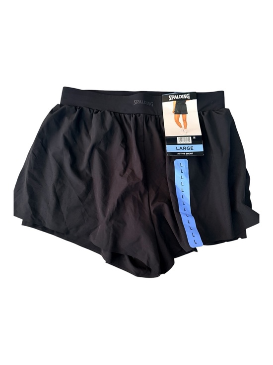 Spalding Pants - NWT Spalding Black Active shorts activewear running gym exercise beach daily szL